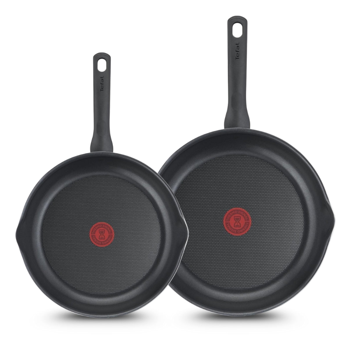 Tefal Day by Day Koekenpannenset - 24/28cm - Niet geschikt voor Inductie - Anti-aanbaklaag - Schenktuiten - Aluminium - Zwart