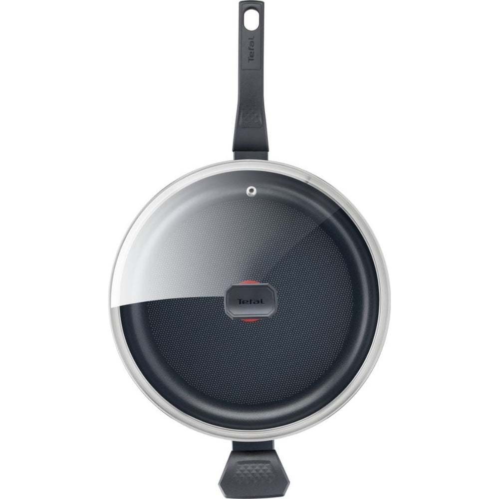 Tefal Easy Cook & Clean Hapjespan met Deksel - Ø28cm - Niet geschikt voor Inductie - Anti-aanbaklaag - Aluminium - Zwart
