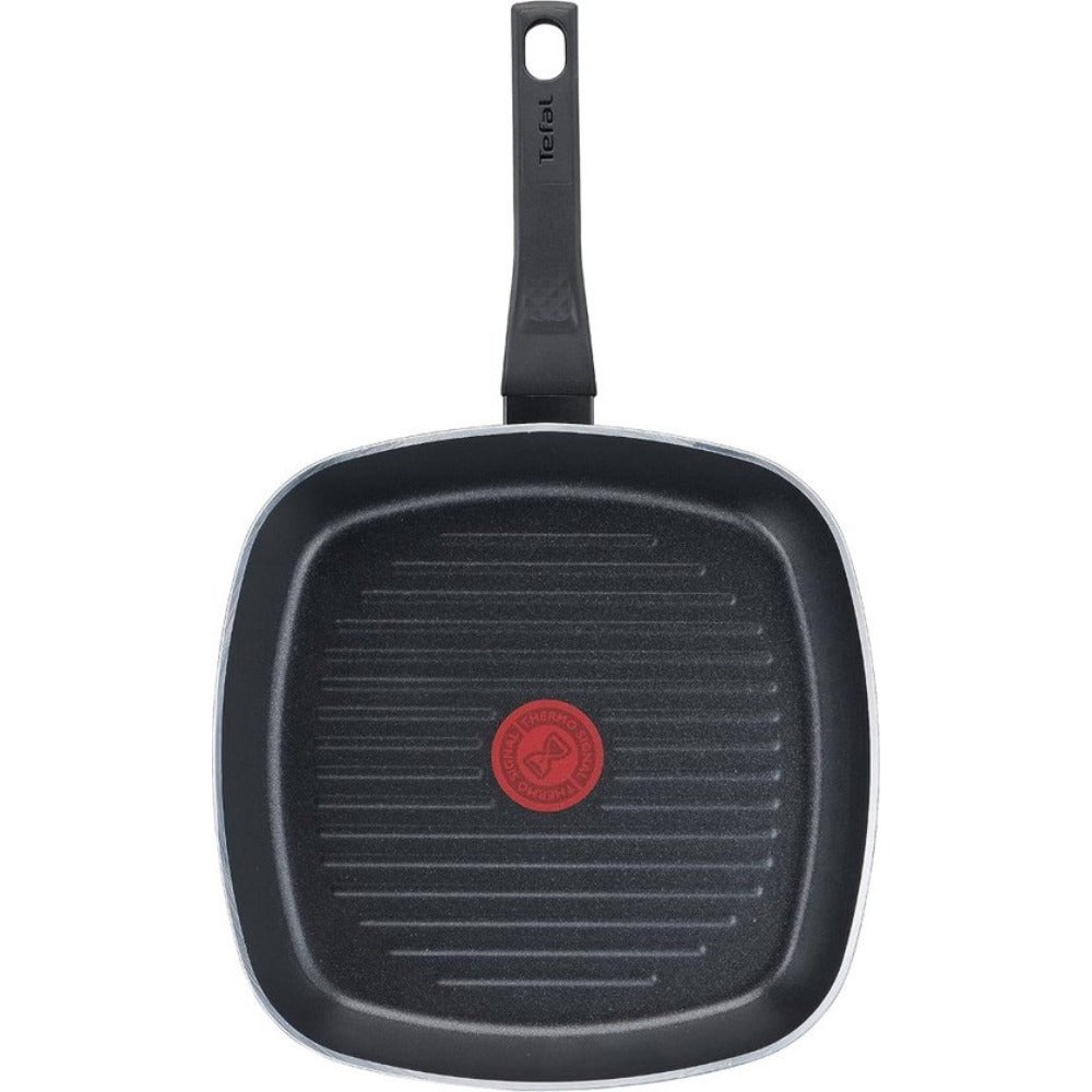 Tefal Easy Cook & Clean Grillpan - 26x26cm - Niet geschikt voor Inductie - Anti-aanbaklaag - Aluminium - Zwart