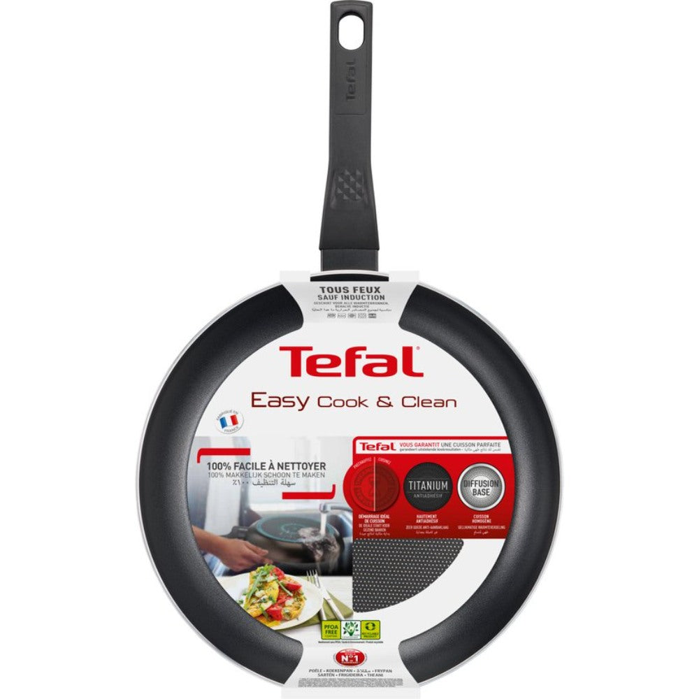 Tefal Easy Cook & Clean Koekenpannenset - 24/28/32cm - Niet geschikt voor Inductie - Anti-aanbaklaag - Aluminium - Zwart