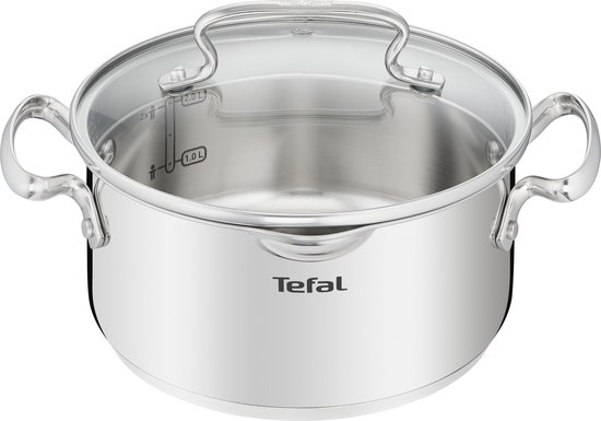 Tefal DUETTO+ Kookpan 20 cm - Met Deksel - Vaatwasserbestendig - Zilver