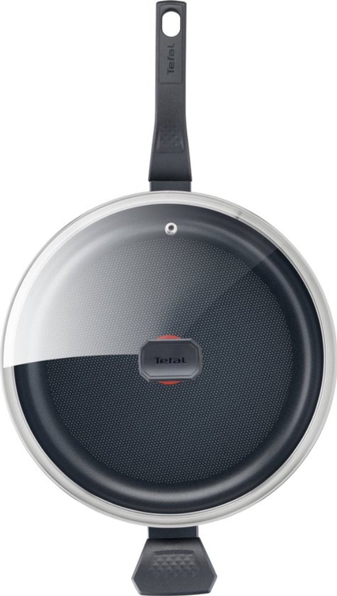 Tefal Easy Cook & Clean Pannenset - Koekenpannen 20/24/28cm + Wokpan 28cm + Hapjespan 28cm - Niet geschikt voor Inductie - Anti-aanbaklaag - Aluminium - Zwart