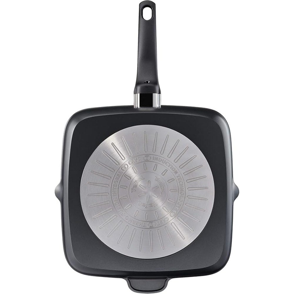 Tefal Ultimate Grillpan 28x28cm - Inductie - Aluminium - Anti-aanbaklaag - Zwart