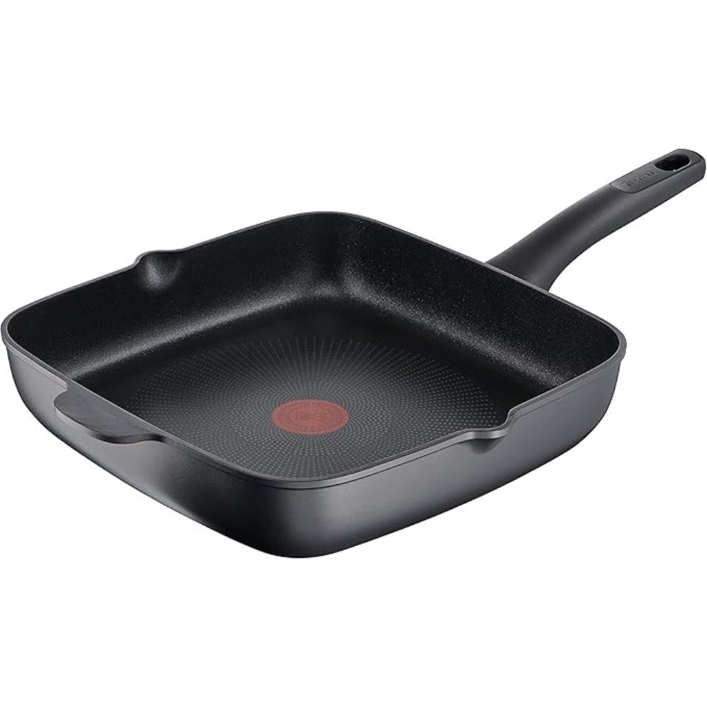 Tefal Ultimate Grillpan 28x28cm - Inductie - Aluminium - Anti-aanbaklaag - Zwart