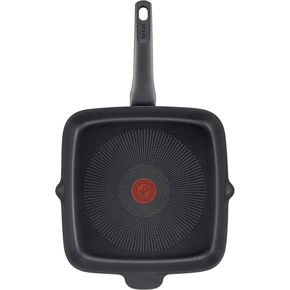 Tefal Ultimate Grillpan 28x28cm - Inductie - Aluminium - Anti-aanbaklaag - Zwart