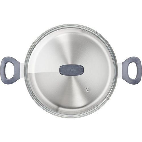 Tefal Daily Cook Steelpan 24 cm - 4.5L - Met Deksel - Vaatwasserbestendig - Zilver