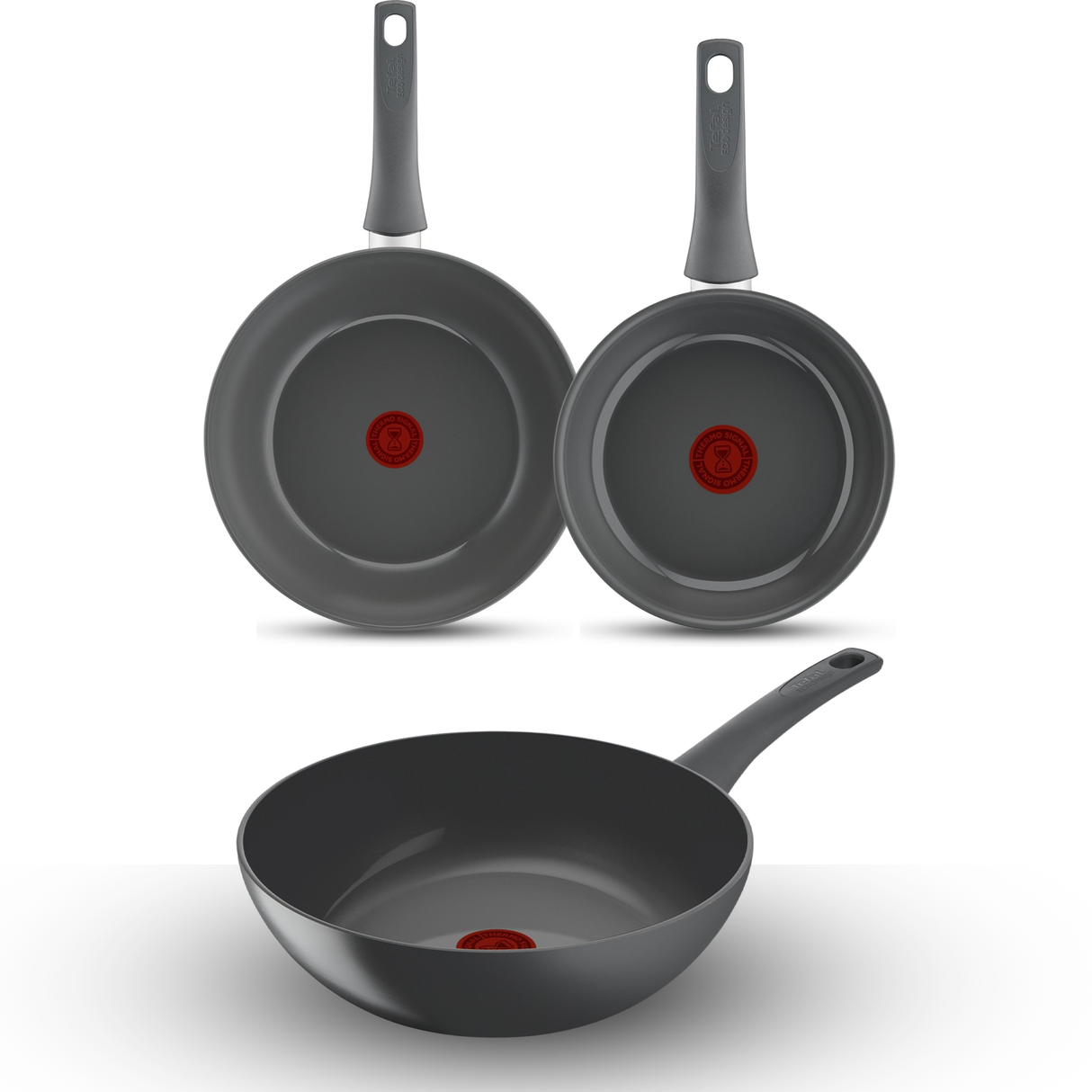 Tefal Renewal Pannenset 3-delig – Keramische Koekenpannen & Wokpan – Voor Alle Warmtebronnen