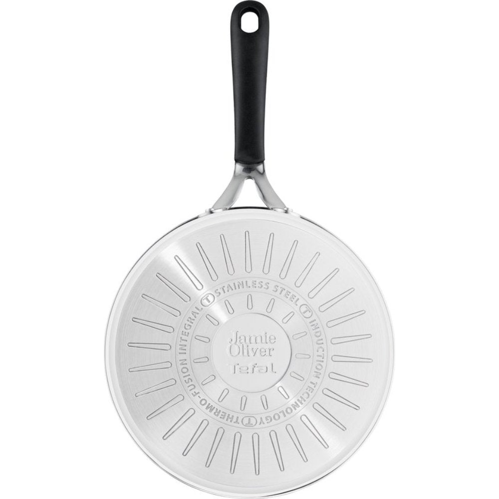 Tefal Jamie Oliver Kitchen Essentials Hapjespan met Deksel & Handgreep - Ø25cm - Inductie - RVS Pro cooking