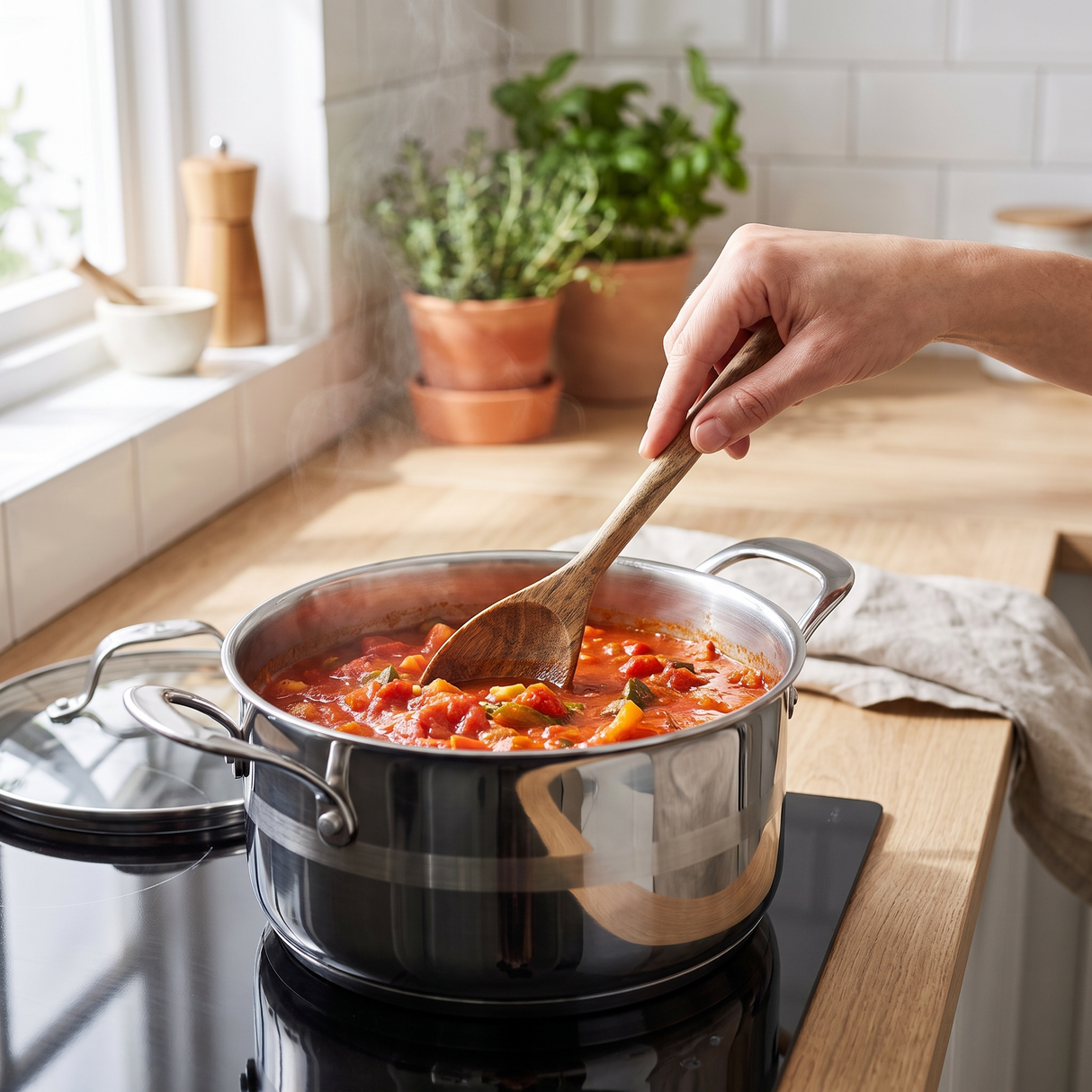 Pannenset Jamie Oliver – Tefal Complete Serie 9-delig – RVS & anti-aanbak – inductiegeschikt