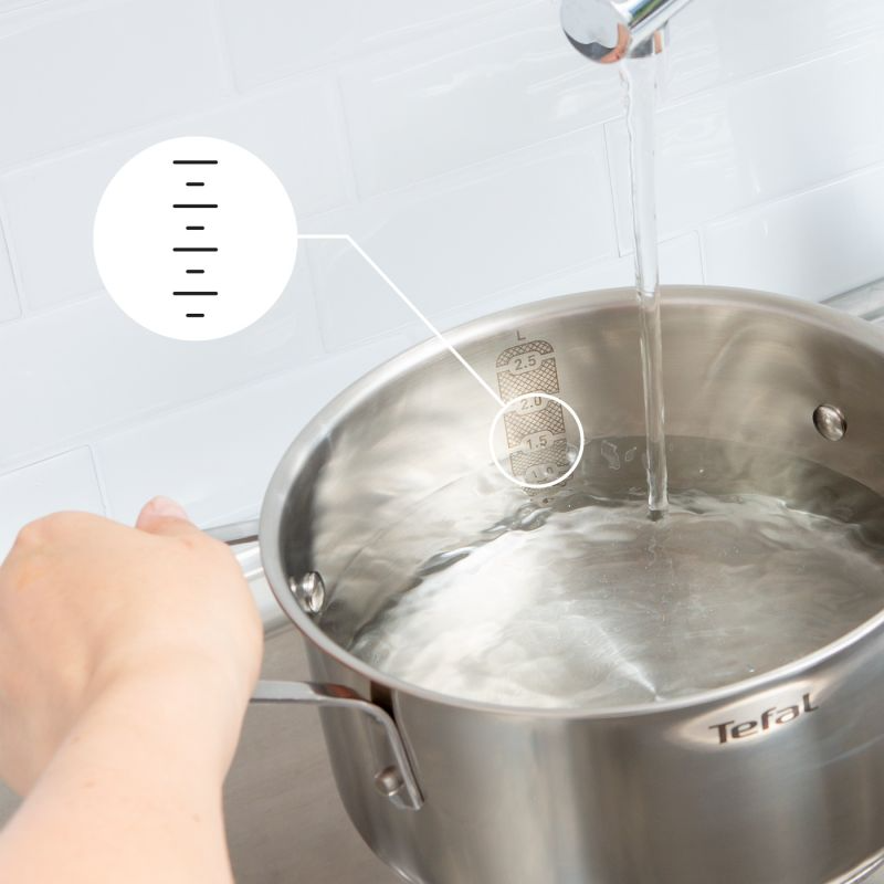 Tefal Duetto+ Kookpan 24 cm - Met deksel - RVS - Geschikt voor alle warmtebronnen - Zilver