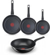 Tefal Easy Cook & Clean Pfannenset - Bratpfannen 20/24/28cm + Wokpfanne 28cm - Nicht geeignet für Induktion - Antihaftbeschichtung - Aluminium - Schwarz