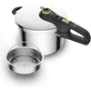 Tefal Secure 5 Trendy Schnellkochtopf mit Dampfkorb - 6 Liter - Induktion - Edelstahl