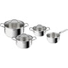 Tefal Intuition 4-teiliges Kochgeschirrset – Edelstahl – Induktionsgeeignet – Stielkasserolle 16 cm – Kochtöpfe 16/20/24 cm