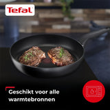 Tefal Hard Titanium Pro 4-delige Pannenset - Koekenpannen met Wokpan - Zwart