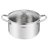 Tefal Cook Eat 3-delige Pannenset - Kookpan - Steelpan - Koekenpan - Inductie - RVS
