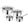 Tefal Jamie Oliver Cook Smart 4-teiliges Pfannenset - Kochtöpfe - Induktion - Edelstahl