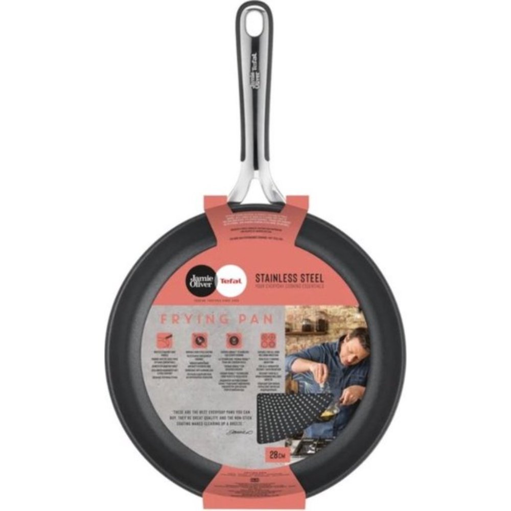 Tefal Jamie Oliver 4-delige Pannenset - Koekenpannen met Wokpan - RVS