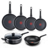 Tefal Easy Cook & Clean Pfannenset 6-teilig – Nicht Induktionsgeeignet – Antihaftbeschichtung – Aluminium – Schwarz