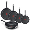 Tefal Day by Day Pfannenset 5-teilig – Bratpfannen Ø 20/24/28/32 cm + Wokpfanne Ø 28 cm – Aluminium – Antihaft – Nicht Induktionsgeeignet