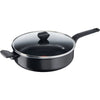 Tefal Easy Cook & Clean Schmorpfanne mit Deckel – Ø 28 cm – Nicht Induktionsgeeignet – Antihaftbeschichtung – Aluminium – Schwarz