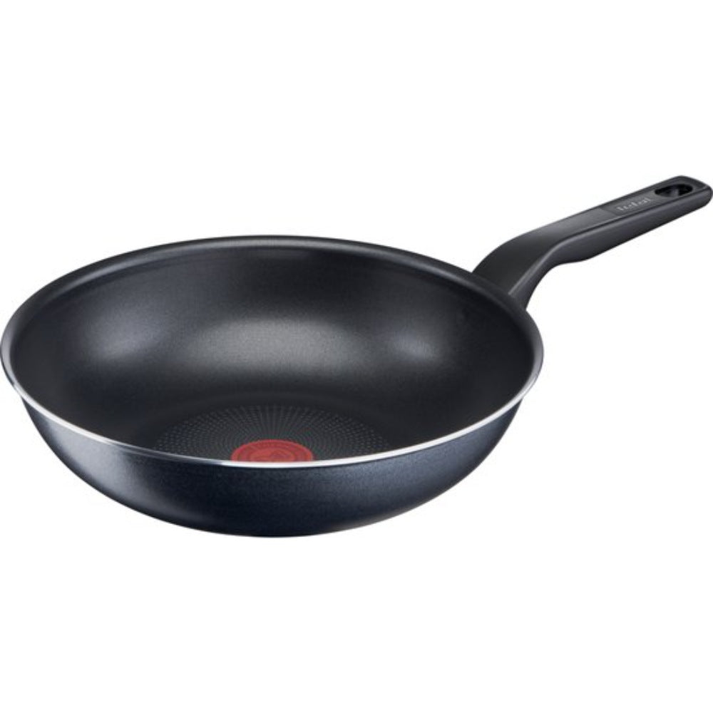 Tefal XL Force Pannenset - Koekenpannen Ø20/24/28cm + Wokpan Ø28cm - Niet Geschikt voor Inductie - Aluminium - Zwart