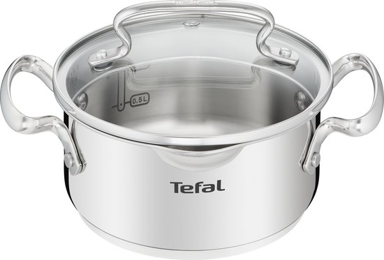 Tefal DUETTO+ Kookpan 16 cm - Met Deksel -  Vaatwasserbestendig - Zilver