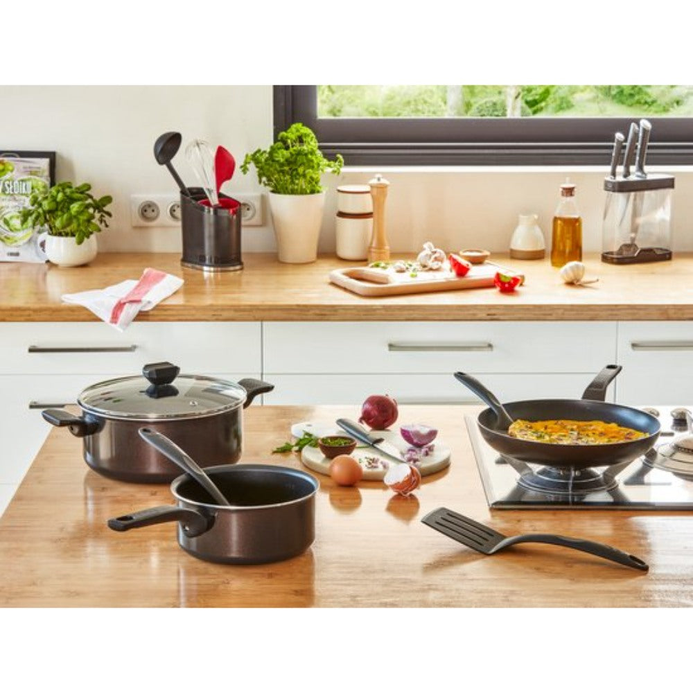 Tefal Easy Cook & Clean Koekenpannenset - 24/28/32cm - Niet geschikt voor Inductie - Anti-aanbaklaag - Aluminium - Zwart