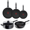 Tefal Hard Titanium Pro 5-teiliges Pfannenset - Bratpfannen mit Wokpfanne und Servierpfanne