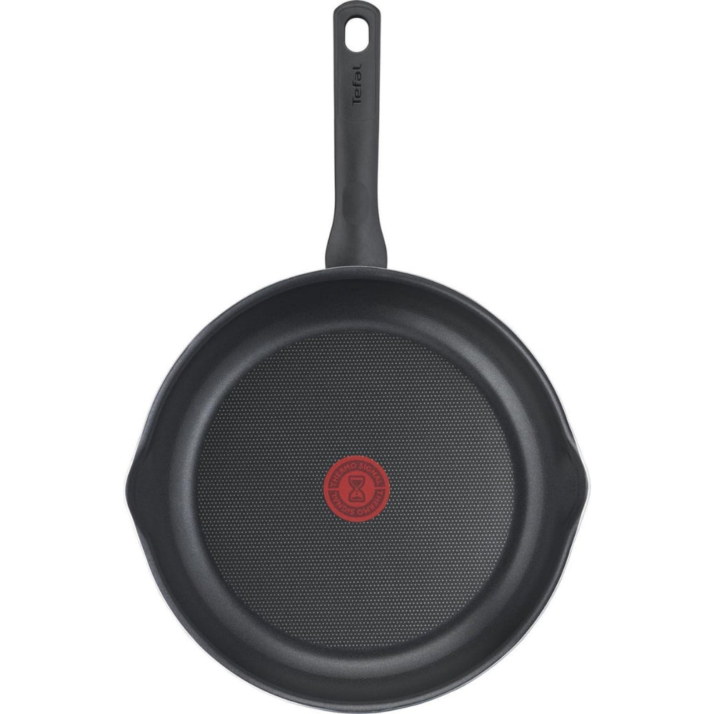 Tefal Day by Day Pannenset - Koekenpannen 20/24/28cm + Wokpan 28cm - Niet geschikt voor Inductie - Anti-aanbaklaag - Schenktuiten - Aluminium - Zwart