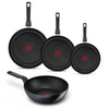 Tefal Hard Titanium Pro 4-teiliges Pfannenset - Bratpfannen mit Wokpfanne
