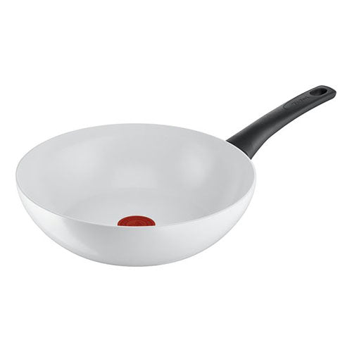 Tefal Ceramic Control Wokpan Ø 28 cm - Keramische Anti-aanbaklaag - Aluminium - Wit