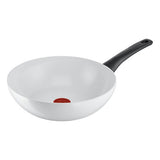 Tefal Ceramic Control Wokpan Ø 28 cm - Keramische Anti-aanbaklaag - Aluminium - Wit