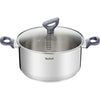 Tefal Kochtopf 20 cm – 2,5 Liter – Mit Deckel – Edelstahl – Silber