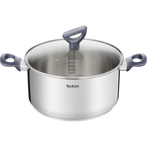 Tefal Daily Cook Steelpan 24 cm - 4.5L - Met Deksel - Vaatwasserbestendig - Zilver