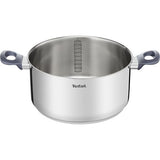 Tefal Daily Cook Steelpan 24 cm - 4.5L - Met Deksel - Vaatwasserbestendig - Zilver