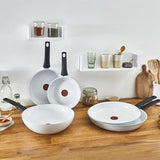 Tefal Ceramic Control Wokpan Ø 28 cm - Keramische Anti-aanbaklaag - Aluminium - Wit