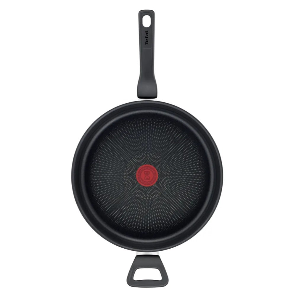 Hard Titanium Pro hapjespan 28cm aluminium met anti-aanbaklaag en glazen deksel
