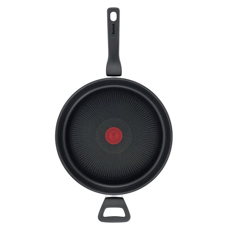 Hard Titanium Pro hapjespan 28cm aluminium met anti-aanbaklaag en glazen deksel