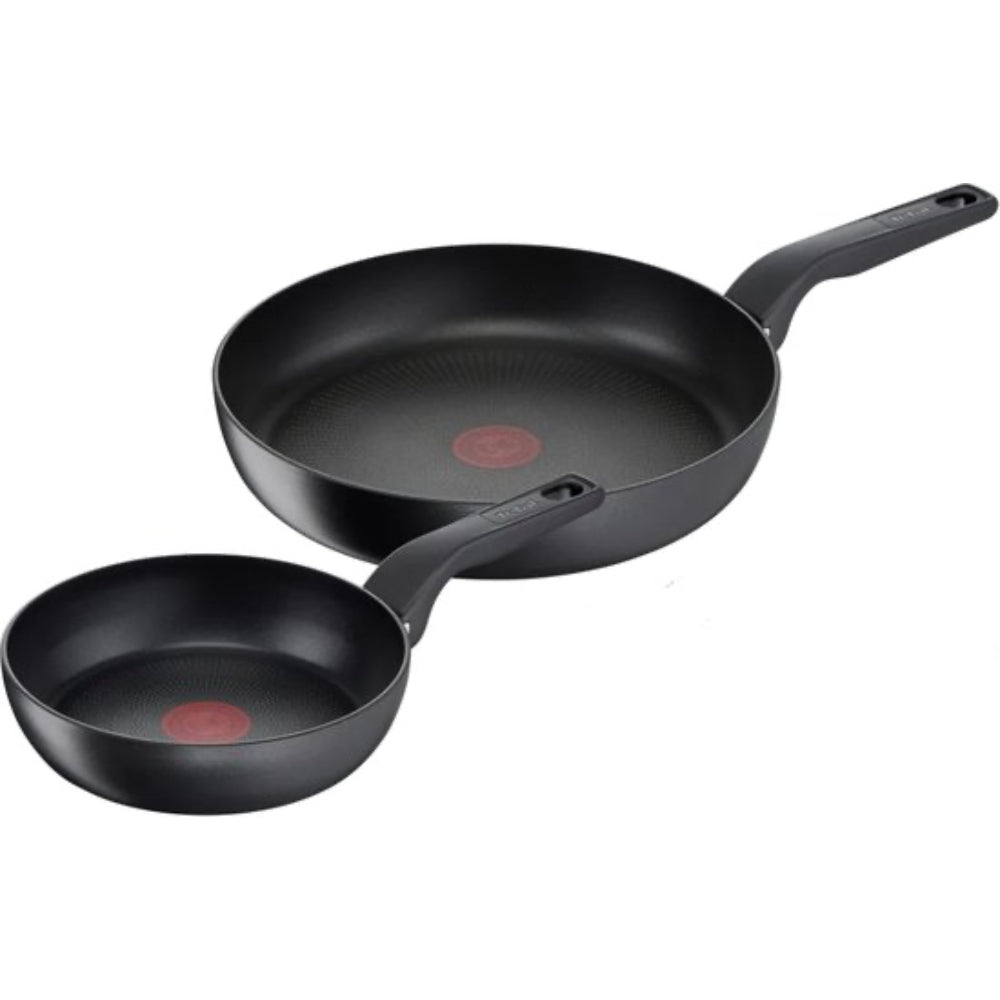 Tefal Hard Titanium Pro 2-delige Pannenset - Koekenpannen - Inductie - Zwart