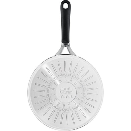 Tefal Jamie Oliver Kitchen Essentials Hapjespan met Deksel & Handgreep - Ø25cm - Inductie - RVS Dealvolution