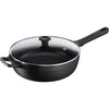Tefal Trattoria Pro Schmorpfanne mit Deckel – Ø28 cm – Gussaluminium – Schwarz