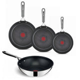 Tefal Jamie Oliver 4-delige Pannenset - Koekenpannen met Wokpan - RVS