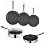 Tefal Jamie Oliver 5-delige Pannenset - Koekenpannen met Wokpan en Hapjespan - RVS