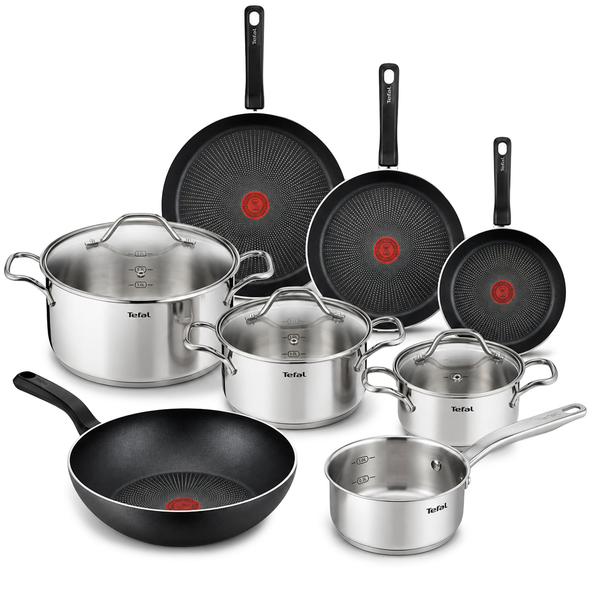 Tefal So Expert Complete 8-delige Pannenset - inductiegeschikt - anti-aanbaklaag
