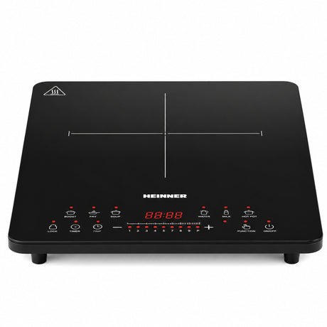 Heinner HFSHI-M1Z8SMTC Vrijstaande Inductiekookplaat – 1 Kookzone – 2100 W – 9 Vermogensstanden – Touchbediening – Automatische Uitschakeling – Panherkenning – Restwarmte-indicator – Kinderslot – Zwart
