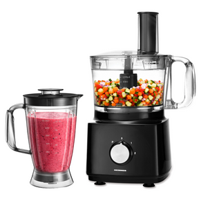 Heinner Foodprocessor met 1.2 liter Mengkom en 1.8 liter Blender - 750W - Keukenmachine Zwart