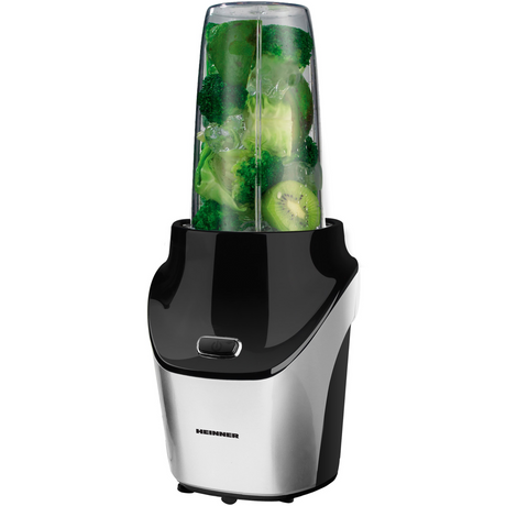 Heinner Sportblender – 1000W – 18.000 rpm – 0,45L & 1L Tritan Bekers – BPA-vrij – RVS Messen – Grinder – Pulse Functie – Zwart/Inox (2)