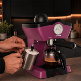 Heinner Charm HEM-200BG Handmatige Espressomachine – 800 W – 3,5 bar – Waterreservoir 250 ml – Voor Espresso en Cappuccino – Melkopschuimer – Frontthermometer – Bordeauxrood (12)