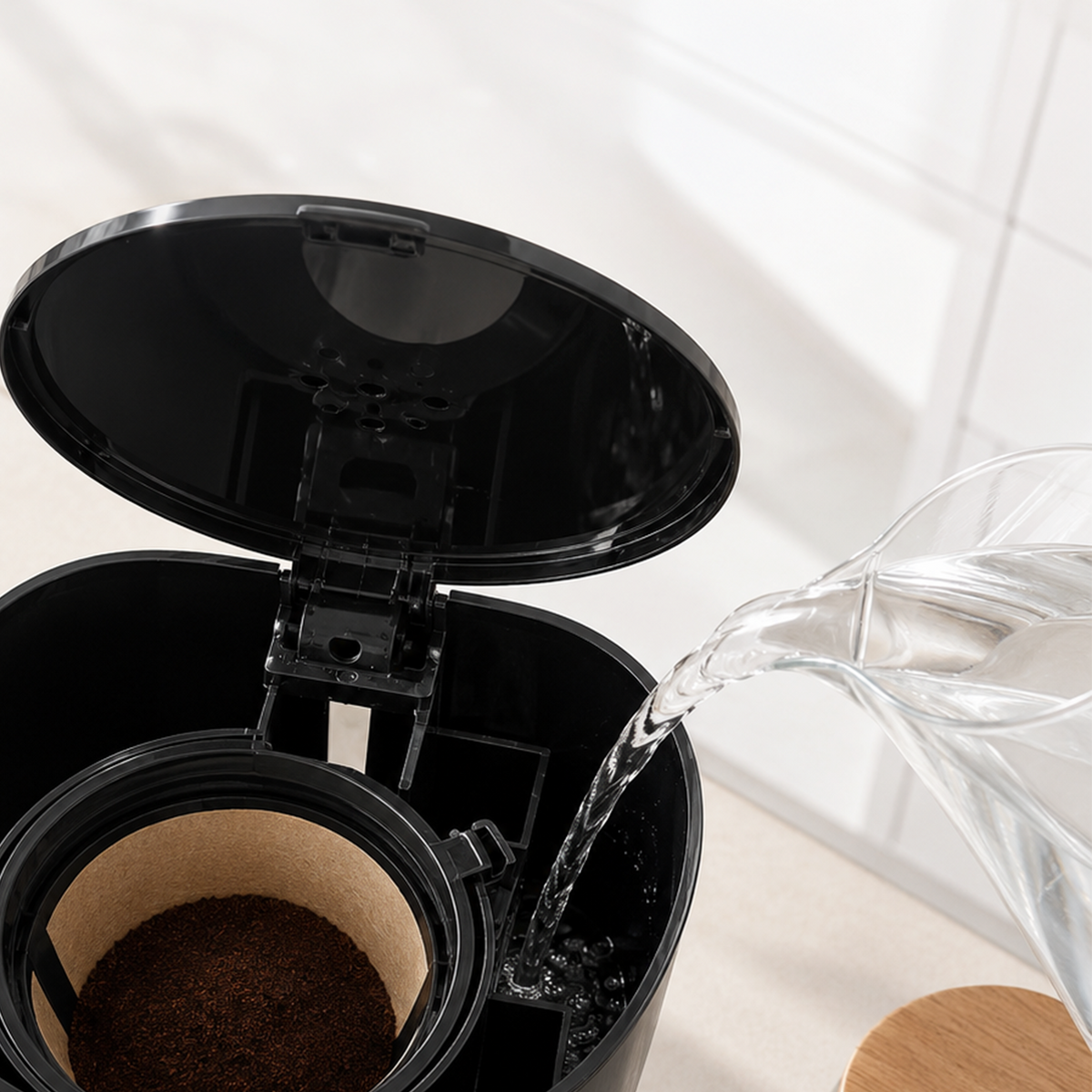 Heinner Filterkoffiezetapparaat – 750 W – Inhoud 1,25 L – Glazen Koffiekan – Warmhoudplaat – Druppelstop – Waterniveau-indicator – Zwart (8)