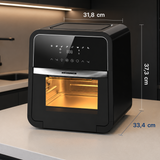 Heinner Heteluchtfriteuse – 2000W – 12L Capaciteit – Ovenfunctie – Digitaal Touchdisplay – Timer 60 min – Dehydrateren 24u – 8 Programma’s – Rotisserie – Zwart (10)